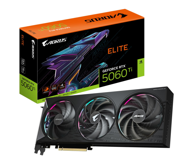 Gigabyte GeForce RTX 5060 Ti AORUS Elite 16GB GDDR7 DLSS5 - 1330993 - zdjęcie